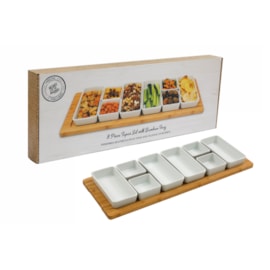 Sifcon Tapas Set With Bamboo Tray 8pc Sifcon Tapas Set With Bamboo Tray 8pc