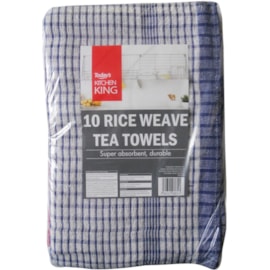 Kitchen King Rice Weave Tea Towels 10s (712.10TD1)