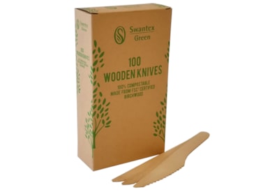 Swantex Wooden Disposable Knives 100s Swantex Wooden Disposable Knives 100s