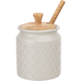 Kitchen Pantry Honey Pot With Drizzler Grey (KPHONEYGRY)