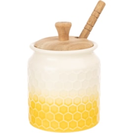 Kitchen Pantry Honey Pot With Drizzler Yellow (KPHONEYYEL)