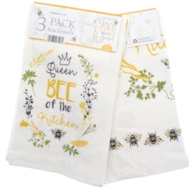 Kitchen Towels Queen Bee 3pk (KTS185298)