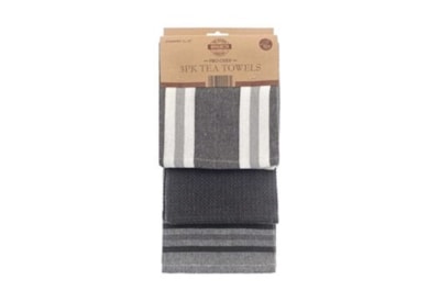 Eco Pro Chef Towels Grey Stripe 3pk (KTS220999)