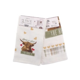 Tea Towels Highland Herd 3pk Tea Towels Highland Herd 3pk