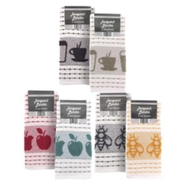 Tea Towels Jacquard Border 3pk Tea Towels Jacquard Border 3pk