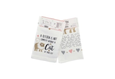 3Pk Cats Kitchen Towels