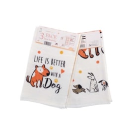 3Pk Dog Tea Towels 3Pk Dog Tea Towels