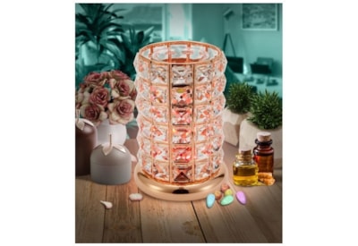 Clear-rose Gold Crystal Led Lamp (L-8403CL)