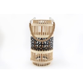 Natural/blk/bamboo Lantern 39cm Natural/blk/bamboo Lantern 39cm