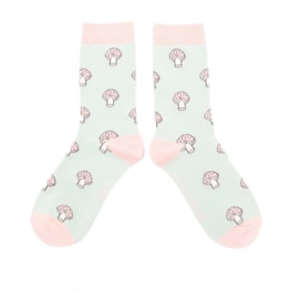 Miss Sparrow Mushrooms Socks Duck Egg Miss Sparrow Mushrooms Socks Duck Egg