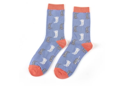 Miss Sparrow Lazy Cats Socks Blue Miss Sparrow Lazy Cats Socks Blue