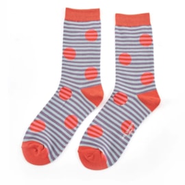 Miss Sparrow Spots & Stripes Socks Dusky Purple Miss Sparrow Spots & Stripes Socks Dusky Purple