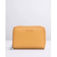 Lappella Elisia Medium Zip Round Purse In Camel Valentino Leather 123-10 Lappella Elisia Medium Zip Round Purse In Camel Valentino Leather 123-10