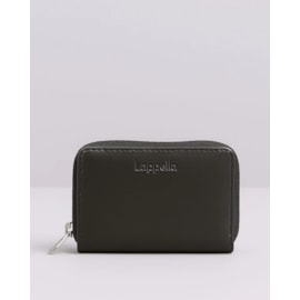 Lappella Eva Small Zip Round Purse In Black Valentino Leather 141-1 Lappella Eva Small Zip Round Purse In Black Valentino Leather 141-1