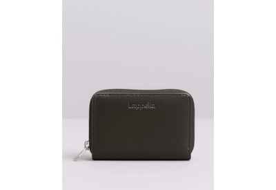 Lappella Eva Small Zip Round Purse In Black Valentino Leather 141-1 Lappella Eva Small Zip Round Purse In Black Valentino Leather 141-1