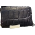 Lappella Eva Small Zip Round Purse In Navy Croc Valentino Leather