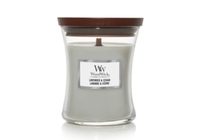 Woodwick Hourglass Candle Lavender & Cedar Medium (1666266E)
