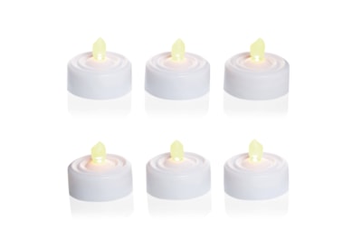 Premier 6 Pce Flickering Candle White 6s