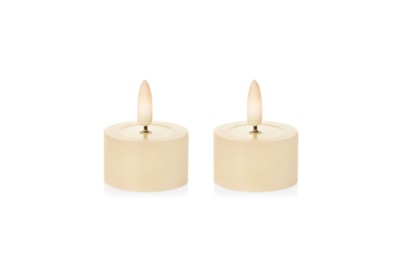 Premier 2pc Flickabright T-light Candle Cream 3cm Premier 2pc Flickabright T-light Candle Cream 3cm
