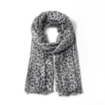 Eco Leopard Print Summer Scarf Grey