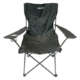 Fitz Camping Chair Blk Frame Grey Fabric Large