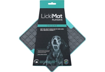 Sharples Lickimat Playdate Deluxe Dog Feeder Turquoise 20cm Sharples Lickimat Playdate Deluxe Dog Feeder Turquoise 20cm