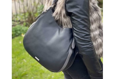 Nova Leather Hobo Bag Black/grey Nova Leather Hobo Bag Black/grey