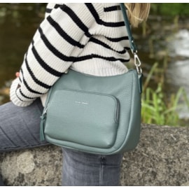 David Jones Pu Short Shoulder Bag Dk Green