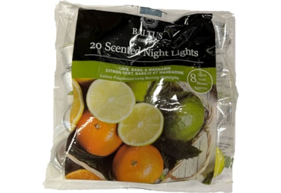 Baltus 8hr Burn Nightlights Lime Basil & Manderine 20s (PES020-20LBM)