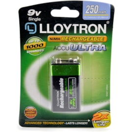 Lloytron Accuultra Rechargable Battery 9v (B018)