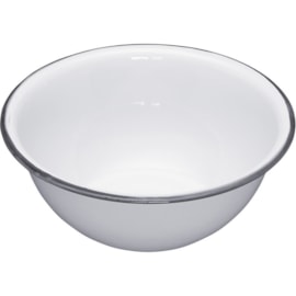 Living Nostalgia Bowl Enamelled White 16cm (LNENBOWL15)