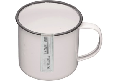 Living Nostalgia Mug Enamelled White 9cm (LNENMUG9)