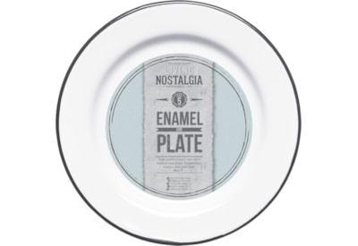Living Nostalgia Plate Enamelled White 20cm Living Nostalgia Plate Enamelled White 20cm