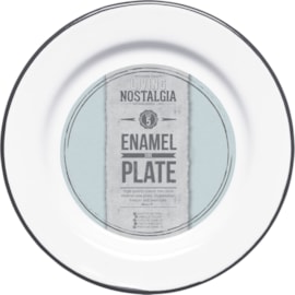 Living Nostalgia Plate Enamelled White 20cm (LNENPLATE20)