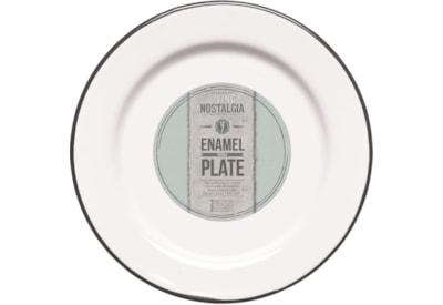 Living Nostalgia Plate Enamelled White 24cm (LNENPLATE24)