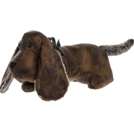 Faux Leather Dachshund Doorstop