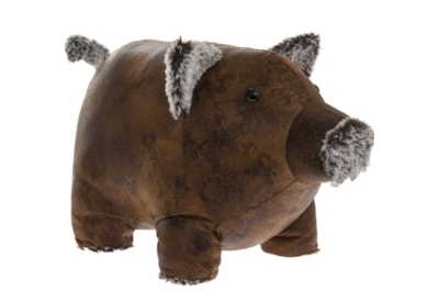 Faux Leather Piggy Doorstop Faux Leather Piggy Doorstop