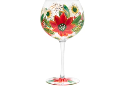 Xmas Hand Painted Gin Glass (LP52420)