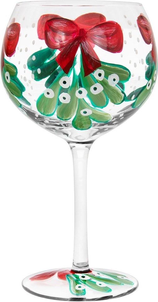 Xmas Hand Painted Gin Glass (LP52421)