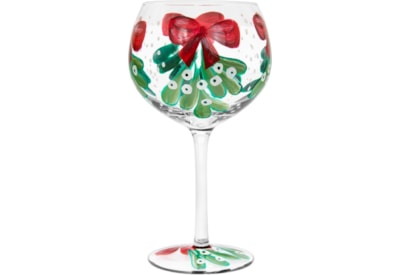 Xmas Hand Painted Gin Glass (LP52421)