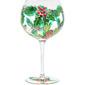Xmas Hand Painted Gin Glass (LP52422)
