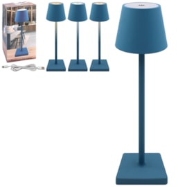 Lesser & Pavey Rechargable Touch Lamp Blue (LP73642)