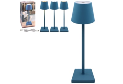 Lesser & Pavey Rechargable Touch Lamp Blue (LP73642)