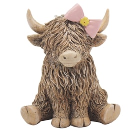 Lesser & Pavey Highland Cow Pink Bow Lesser & Pavey Highland Cow Pink Bow
