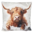Highland Cow In Bath Cushion