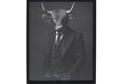 Wall Art Highland Cow In Suit Wall Art Highland Cow In Suit