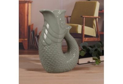 Fish Jug/Vase Green 26Cm Fish Jug/Vase Green 26Cm