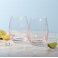 Stemless Glasses -Pink Set 2 Stemless Glasses -Pink Set 2
