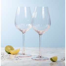 Wine Glasses -Pink Set 2