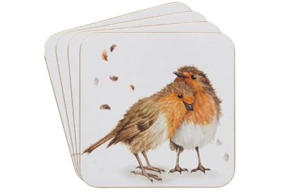 Robin Love Birds Coaster Set 4 Robin Love Birds Coaster Set 4